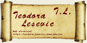 Teodora Lešević vizit kartica